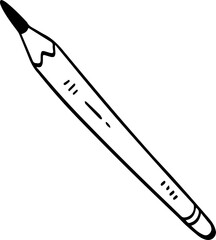 Pencil Vector Icon Isolated On Transparent Background.