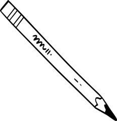 Pencil Vector Icon Isolated On Transparent Background.