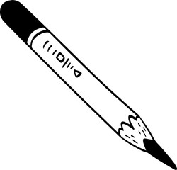 Pencil Vector Icon Isolated On Transparent Background.