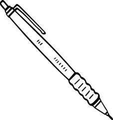 Pencil Vector Icon Isolated On Transparent Background.