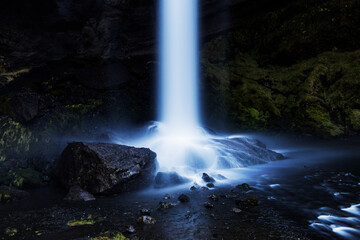 hidden waterfall near Skogafoss, Skogar, Iceland