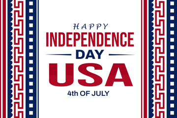 Happy Independence Day of USA background illustration. 4th of July American independence day wallpaper