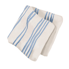Watercolor eco friendly batchroom towel. Watercolor zero waste illustration of towel