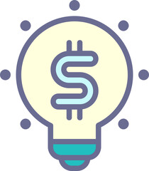 Lightbulb icon, Lightbulb icon simple cartoon style.