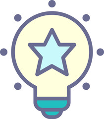 Lightbulb icon, Lightbulb icon simple cartoon style.