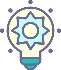 Lightbulb icon, Lightbulb icon simple cartoon style.