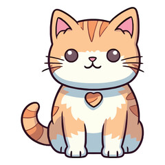 Obraz premium Purrfectly Illustrated: Cute 2D Artwork of a Savannah Cat