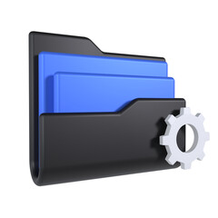 Folder Setting 3D Icon	ui png transparent background
