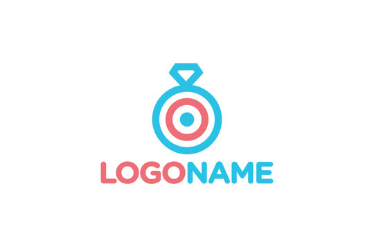 Creative logo design depicting a target shaped like a ring, designated for the fashion or apparel industry.