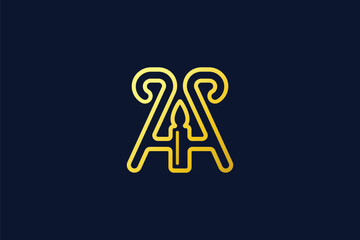 Creative logo design depicting a burning candle. - Logo design template of a burning candle