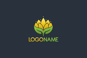Creative logo design depicting a burning candle. - Logo design template of a burning candle