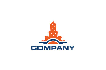 Creative logo design depicting a  cog city- Logo Design Template