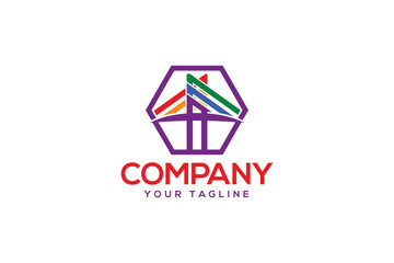 Creative logo design depicting a colorful bridge - Logo Design Template	
