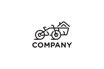 Creative logo design depicting a bike- Logo Design Template	
