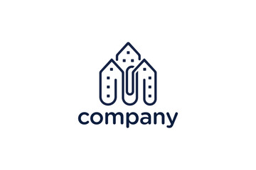 Creative logo design depicting a city - Logo Design Template	
