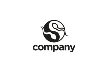 Creative logo design depicting two sperms inside a yin yang - Logo Design Template	
