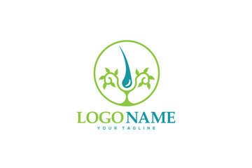 Creative logo design depicting a hair follicle. 