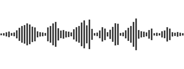 Sound waveform equalizer lines. Audio sound wave transparent PNG graphics.