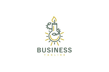 Candle Lab Logo Design - Logo Design Template	
