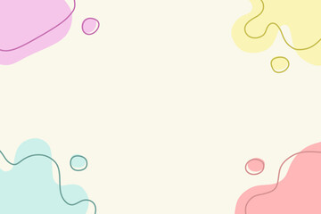 Illustration Vector Graphic of Aesthetic Colorful Background Template with Minimalist Pastel Colors and Abstract Fluid Shapes. Simple and Minimalist Background Template.