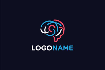 Brain Logo Design - Brain Logo Design Template	
