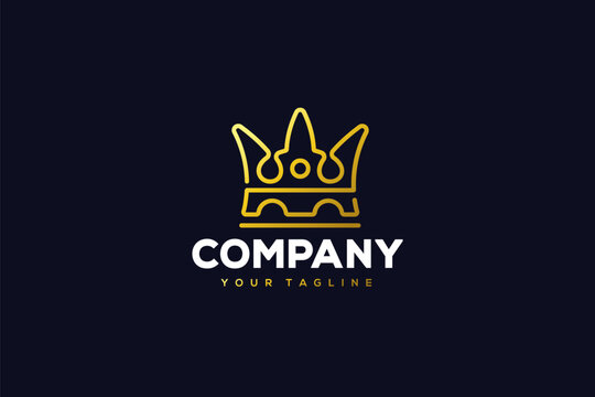 Crown Logo Design - Golden Crown Logo Design Template	
