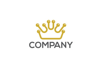 Crown Logo Design - Golden Crown Logo Design Template	