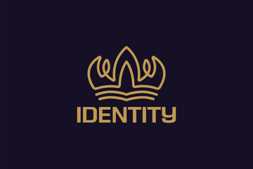 Crown Logo Design - Golden Crown Logo Design Template	