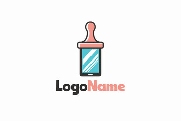 Pacifier App Logo Design - Logo Design Template	

