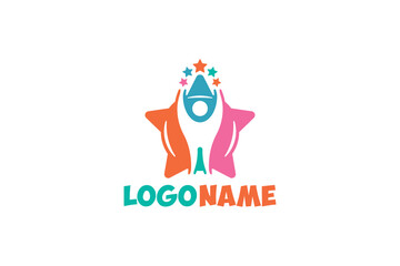 Star Kid Logo Design - Logo Design Template	
