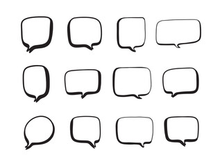 Speech bubble icon set. Talk, chat, conversation, dialog symbols. Communication icon symbol collection