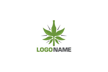 Cannabis Leaf Logo Design - Logo Design Template	
