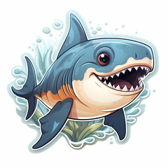 cute shark Sticker