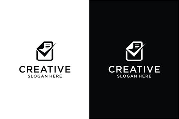 Data finace logo design concept