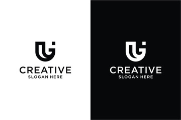 letter j g Logo design concept