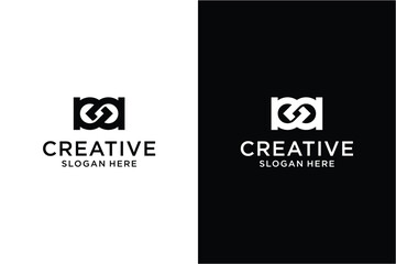 Letter a infinity fire Logo design concept