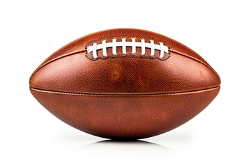 Diagonal Athletic Football in American College and High School. Isolated ball and white background Perfect for Sports Game Concept: Generative AI