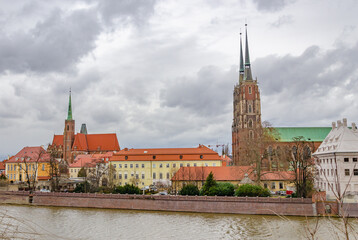 Obraz premium view of the town, Wrocław, Poland
