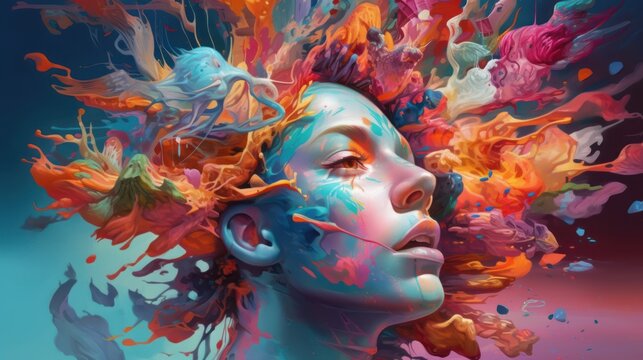 Abstract interpretation on turbulent and chaotic nature of mind in distress. Generative AI © MaVeRa