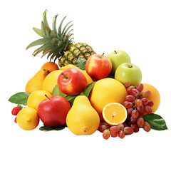 fruit on a white background