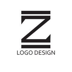 simple black letter z for logo design company - obrazy, fototapety, plakaty