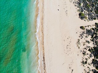 Fototapeta na wymiar Vue aérienne d'une plage en Western Australia