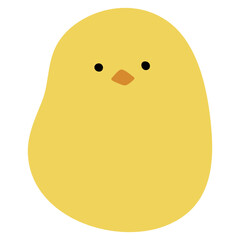 Chick Single 24 cute on a white background, vector illustration