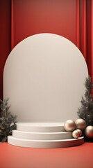 product podium stand with christmas theme background