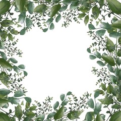 Fototapeta premium Watercolor floral illustration, greenery branches for wedding decor and invitation. Hand drawn illustration