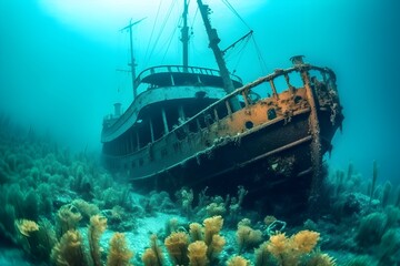 a shipwreck at sea © Angah