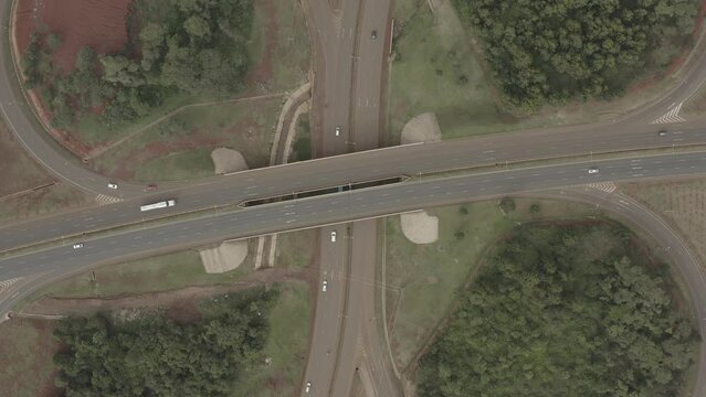 Aerial drone stock footage of ngong road interchange with the Southern bypass roads, Nairobi Kenya