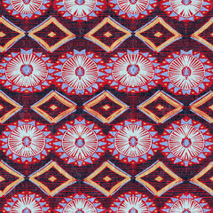 Geometric abstract ornament. Grunge texture. Bohemian print for textiles, home decor. Vector illustration.