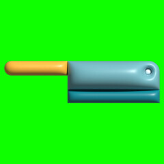 3D Kitchen Set Elements Assets with Greenscreen Background