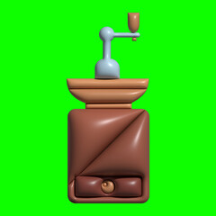 3D Kitchen Set Elements Assets with Greenscreen Background